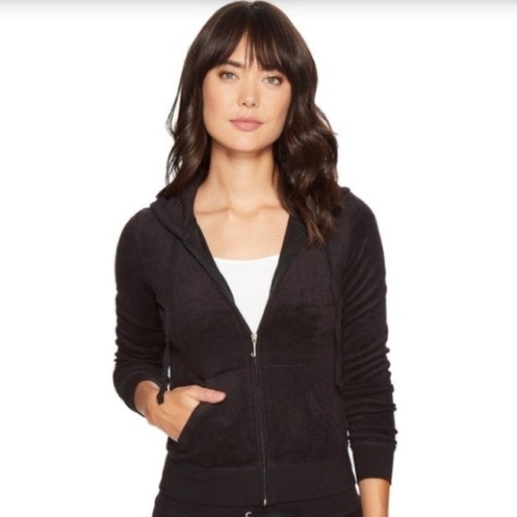 Juicy Couture Robertson Microterry Full Zip Hoodie - Picture 1 of 6